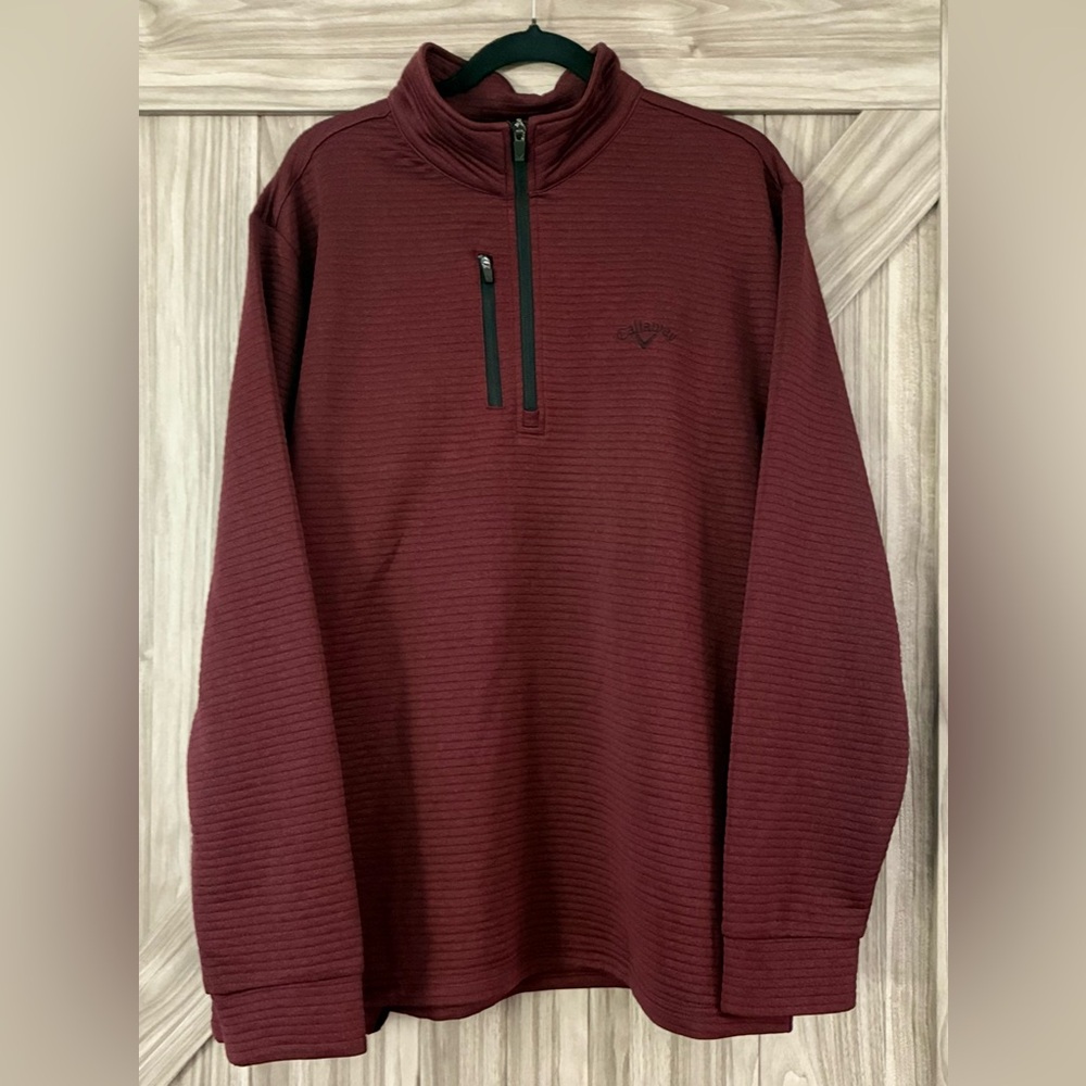 Callaway Maroon Opti-Dri Pullover